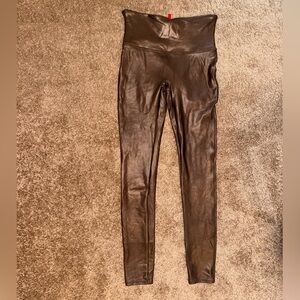 Spanx Bronze Metal leggings